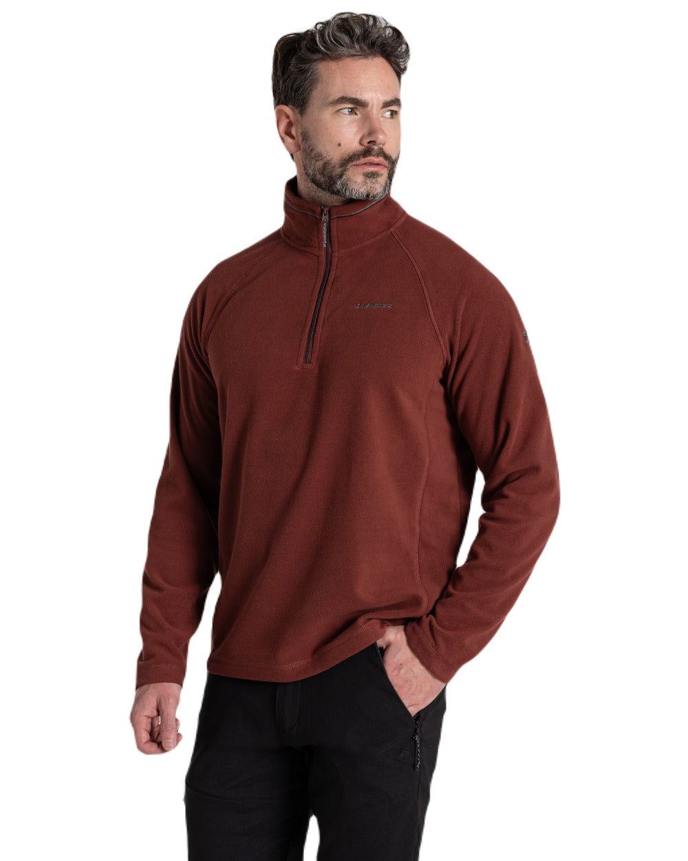 Craghoppers Corey VI Half Zip Fleece Jacket for Men - Lightweight, Breathable & Warm Outdoor Fleece Pullover - Perfect for Hiking, Camping & Travel