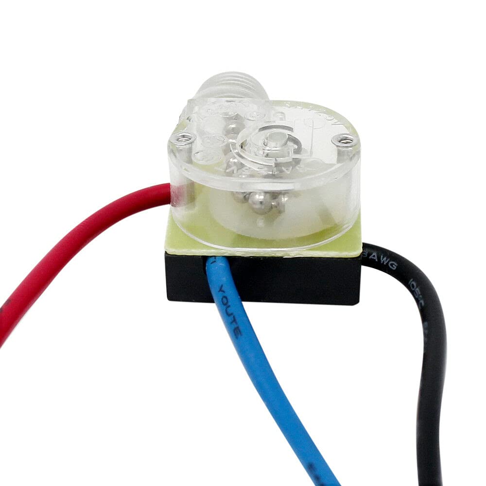 Zing Ear ZE-110 3-Wire 3-Way 2-Circuit 4-Position Ceiling Fan Speed Pull Chain Switch with Brass Finish - Replacement for Ceiling Fan Light Control - Perfect for Bedroom, Living Room, and Home Renovation Projects