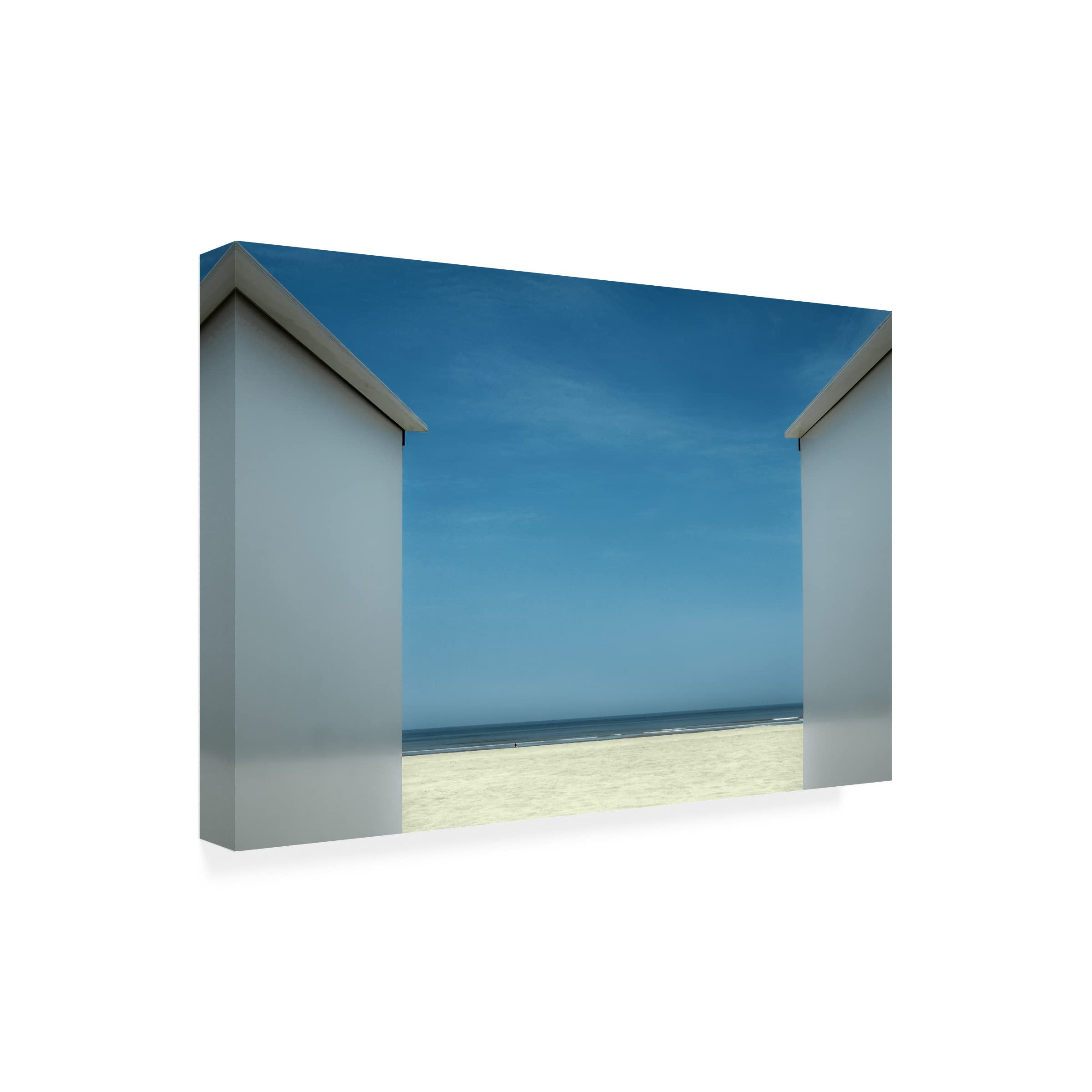 Gilbert Claes 'The Deserted Beach Almost' Canvas Art Print - Premium Trademark Fine Art for Home & Office Wall Decor - Perfect for Living Room, Bedroom, or Beach House