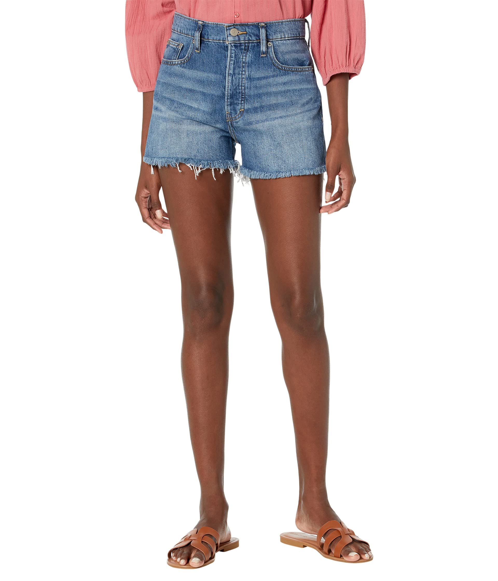 Lucky Brand Women's High-Rise Mom Shorts - Comfortable Denim Shorts for Casual Wear, Summer Outfits & Everyday Style
