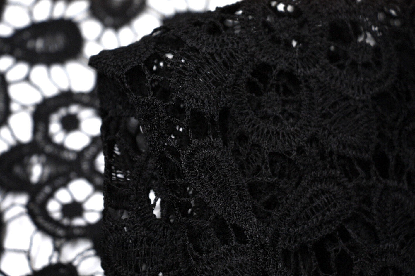 Black Nursery Lace - Elegant Baby Room Decor for Cribs, Bassinets & Nursery Windows - Perfect for Baby Showers, Christenings & Nursery Design