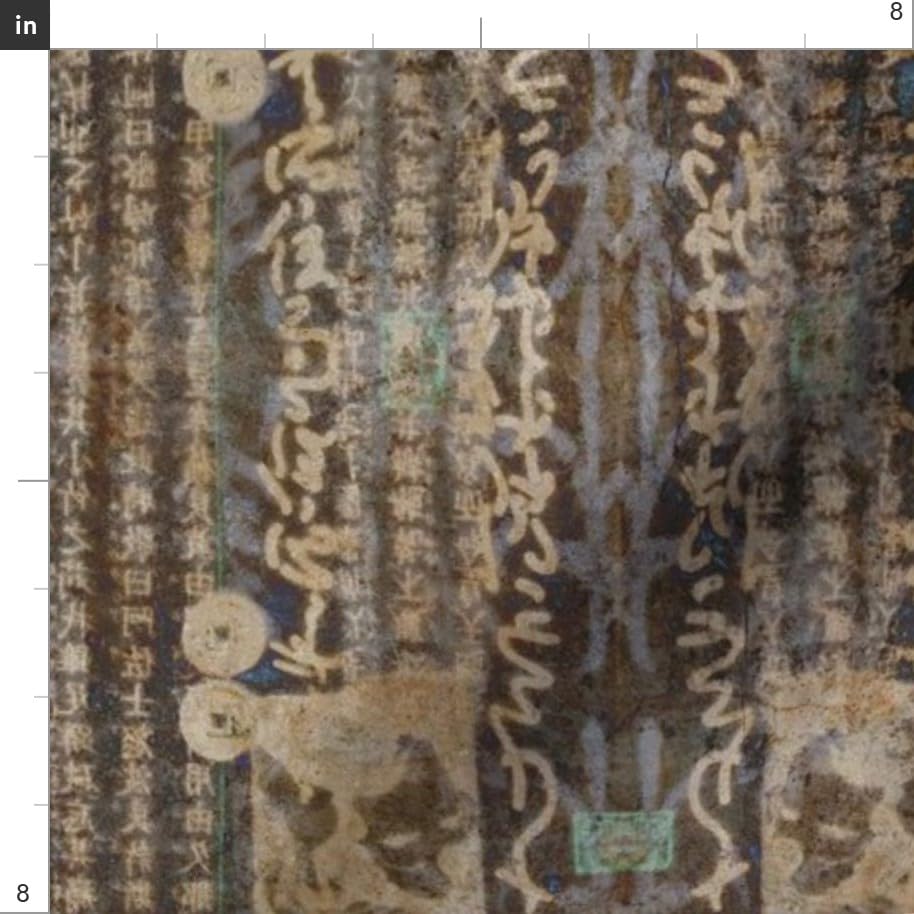 Earth Asian Fashion Tones Printed Petal Signature Cotton Fabric by Spoonflower - Premium Fabric by The Yard for Sewing, Quilting, Apparel & Home Decor - Perfect for DIY Crafts, Fashion Design & Bohemian Home Decor