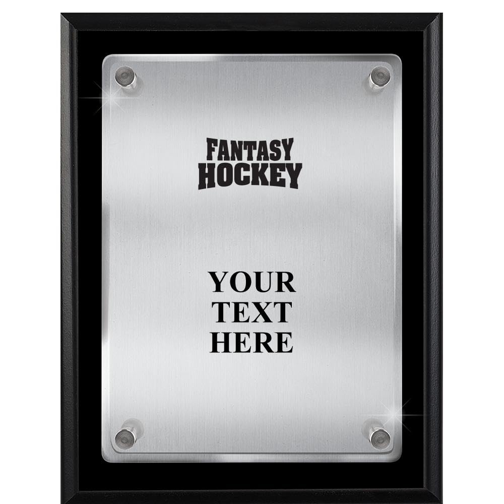 Custom Engraved Hockey Plaques 7x9 - Fantasy Hockey Awards for Teams & Players