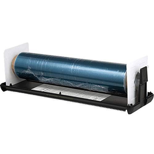 Black Food Wrap Dispenser with 500' Roll - Kitchen Storage Solution