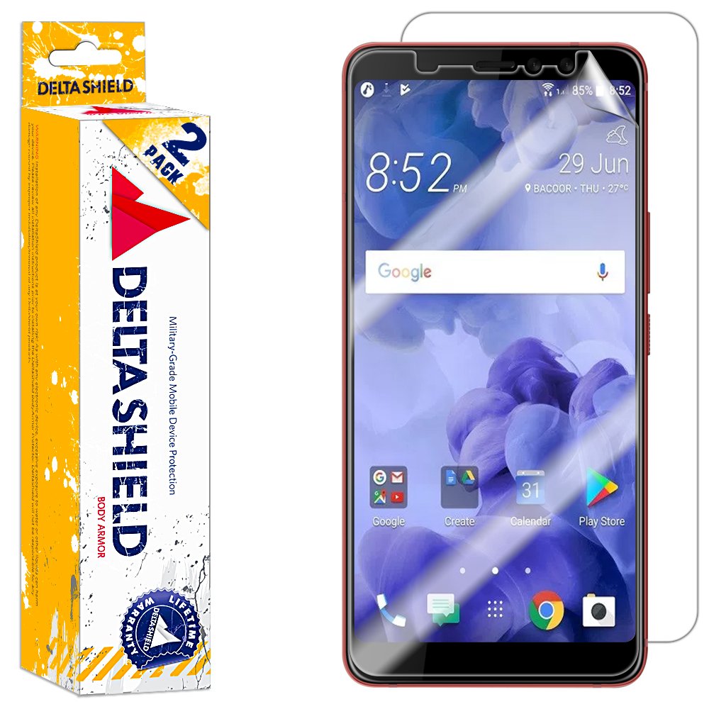 DeltaShield Full Body Skin Protector for HTC U11 Eyes (2-Pack) - Military-Grade Clear HD Film with Screen Protector | Anti-Bubble Front & Back Cover | Perfect for Outdoor Activities, Travel & Daily Protection