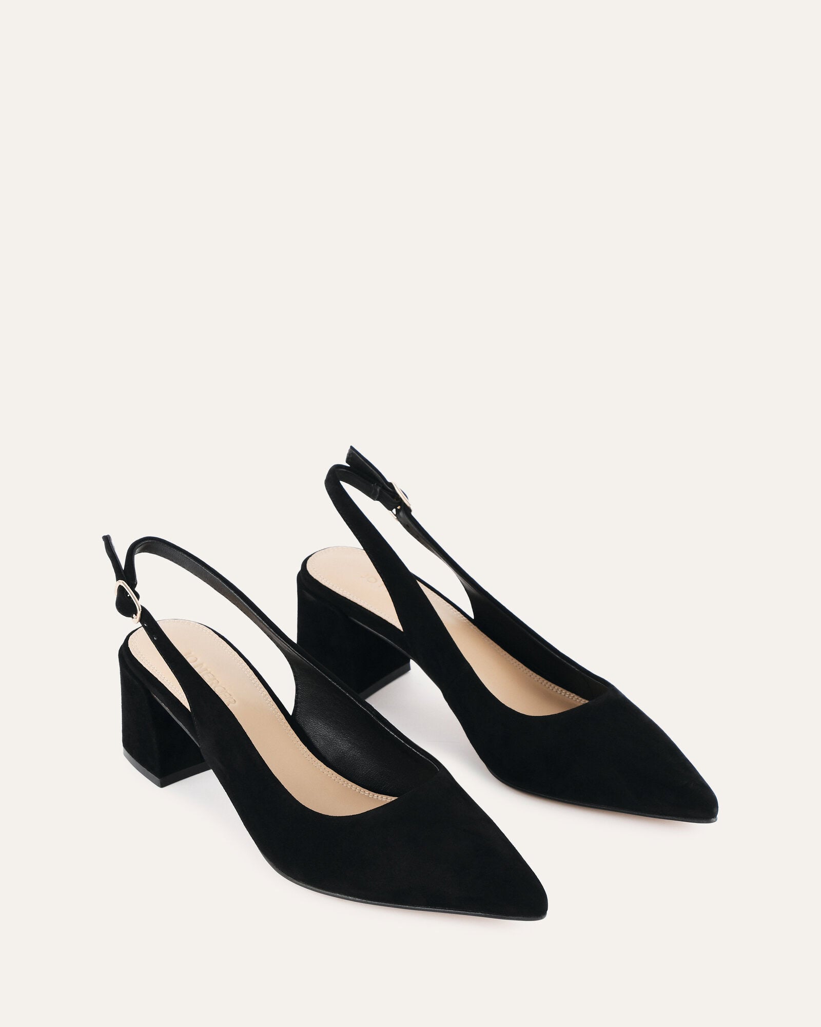 Black Suede Low Heel Pumps for Women - Comfortable Casual Shoes for Office, Party & Everyday Wear