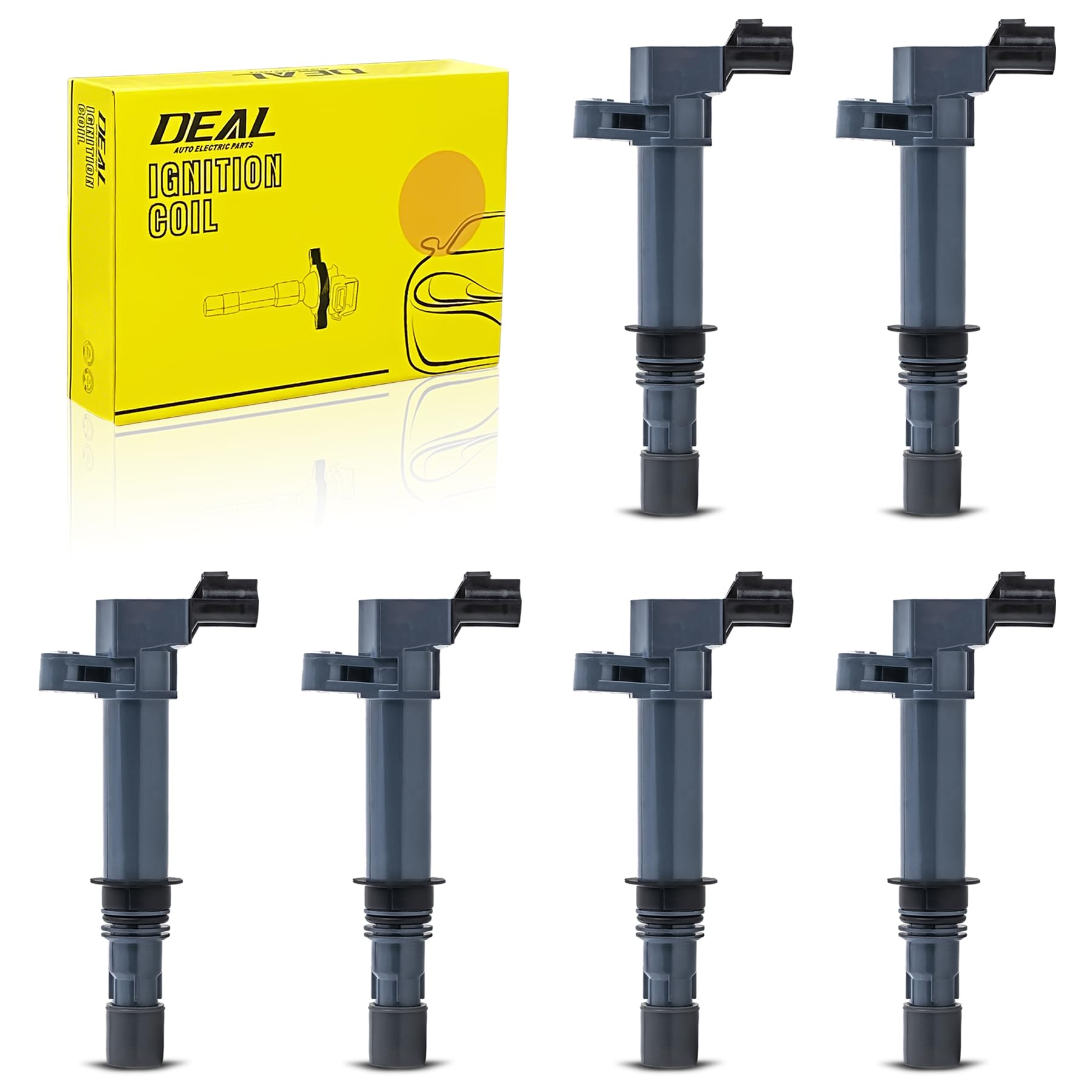 High-Performance Ignition Coil Pack for Dodge Dakota, Durango, Nitro, Ram 1500 & Jeep Commander, Liberty, Grand Cherokee - 3.7L V6 Engine Replacement (6-Piece Set) - Perfect for Off-Roading, Daily Commuting & Engine Performance Upgrades