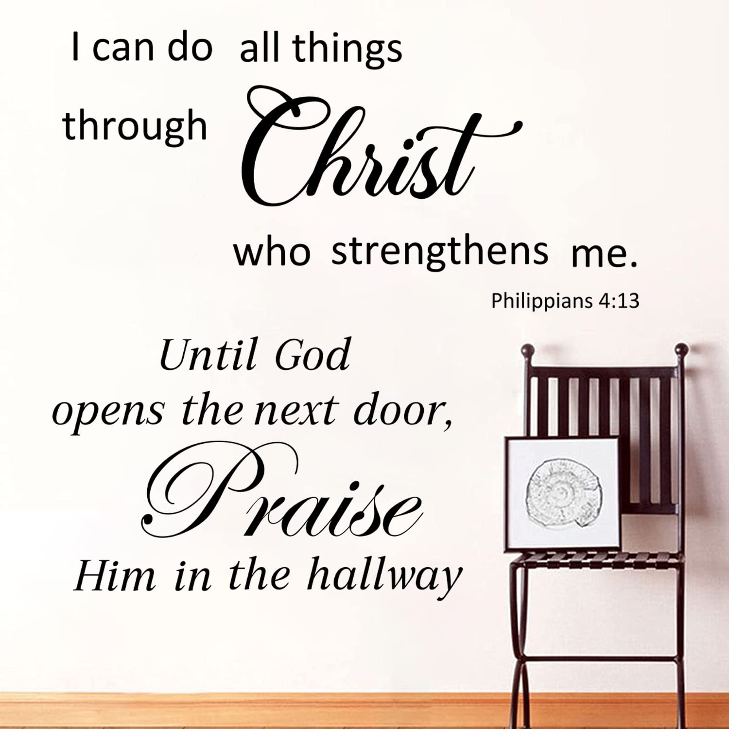 2 Sets Bible Verse Wall Decals - Vinyl Inspirational Quotes & Christian Scripture Decals - Motivational Religious Wall Decor for Home, Bedroom, Office - Perfect for Women, Family & Faith-Based Spaces
