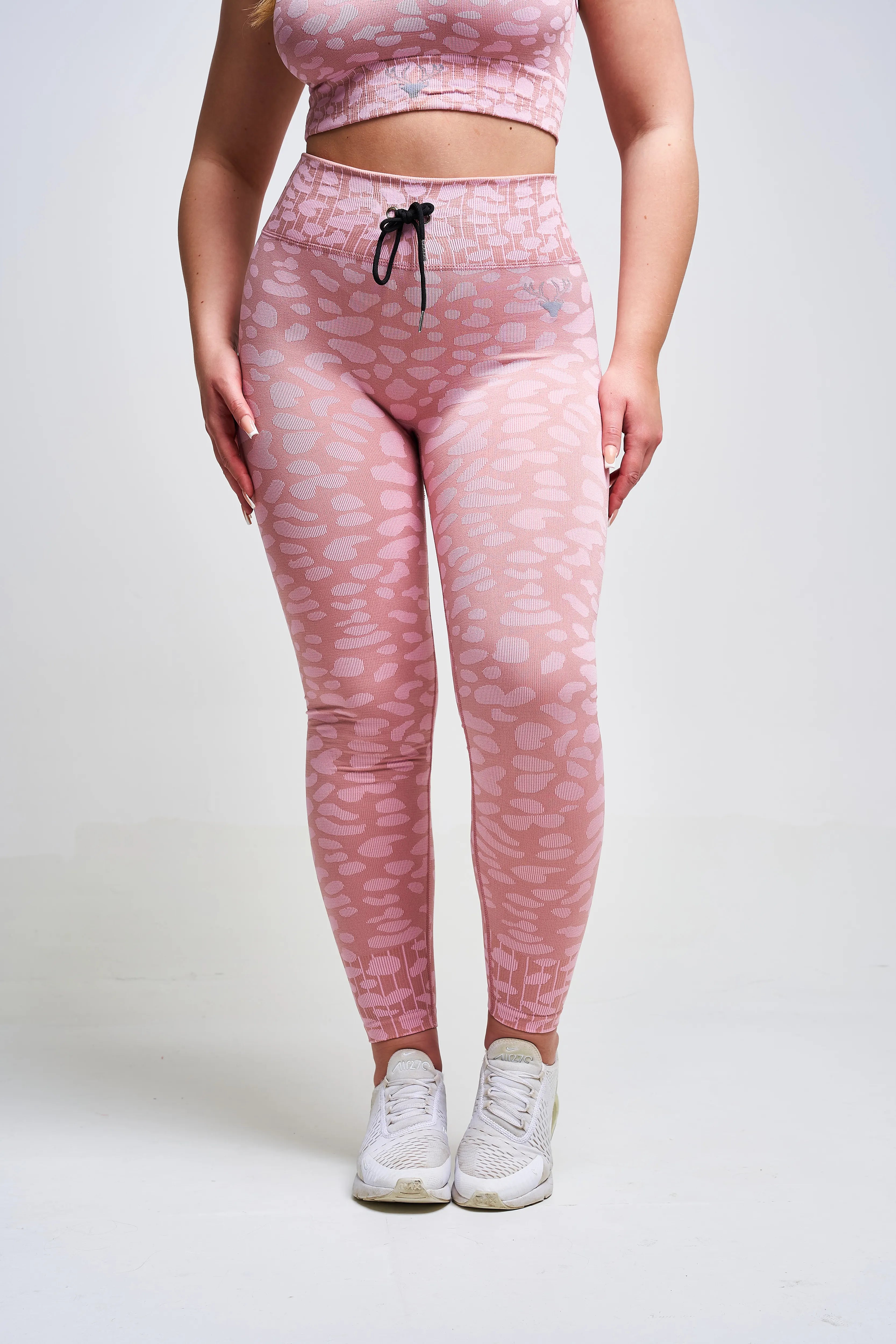 Mystique Eco-Friendly Recycled Leopard Print Leggings - High Waisted Stretchy Yoga Pants for Women (Mink Color) - Perfect for Yoga, Workouts & Casual Wear