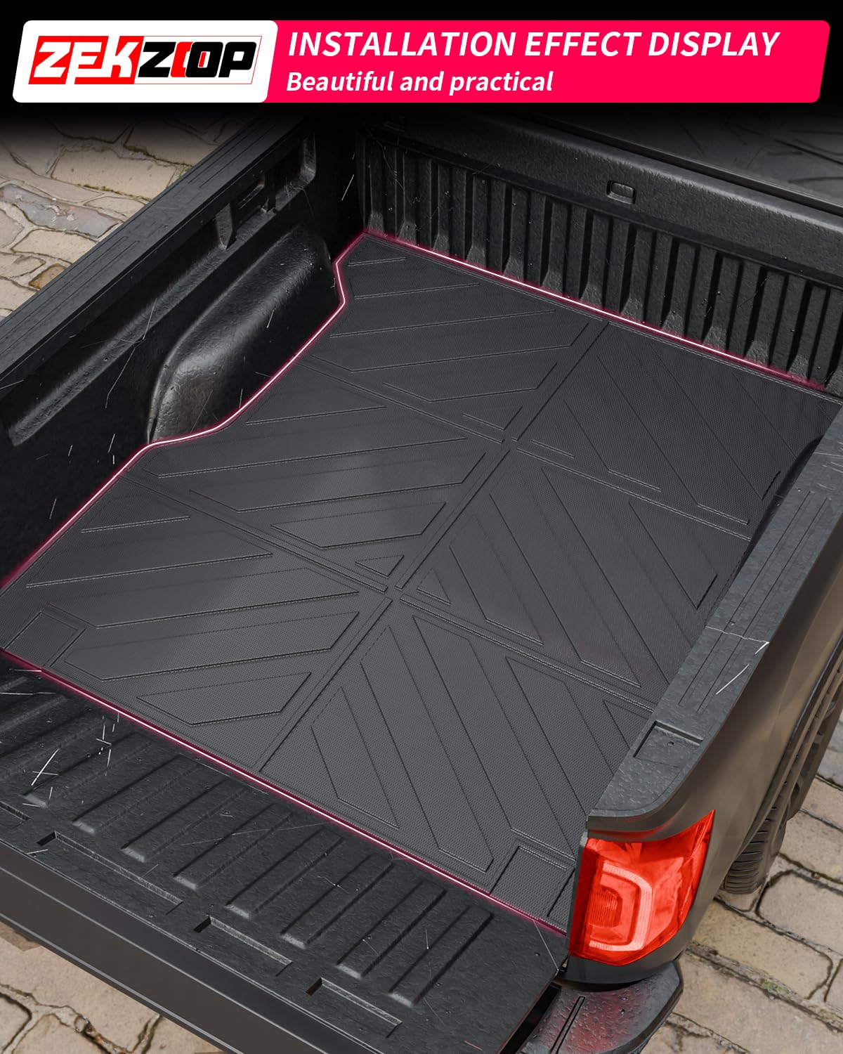 2024-2025 Toyota Tacoma 5Ft Short Bed Mat - All Weather TPE Truck Bed Liner | Anti-Slip & Durable Protection | Perfect for Camping, Hauling & Outdoor Adventures (Fits 5 Ft Bed)