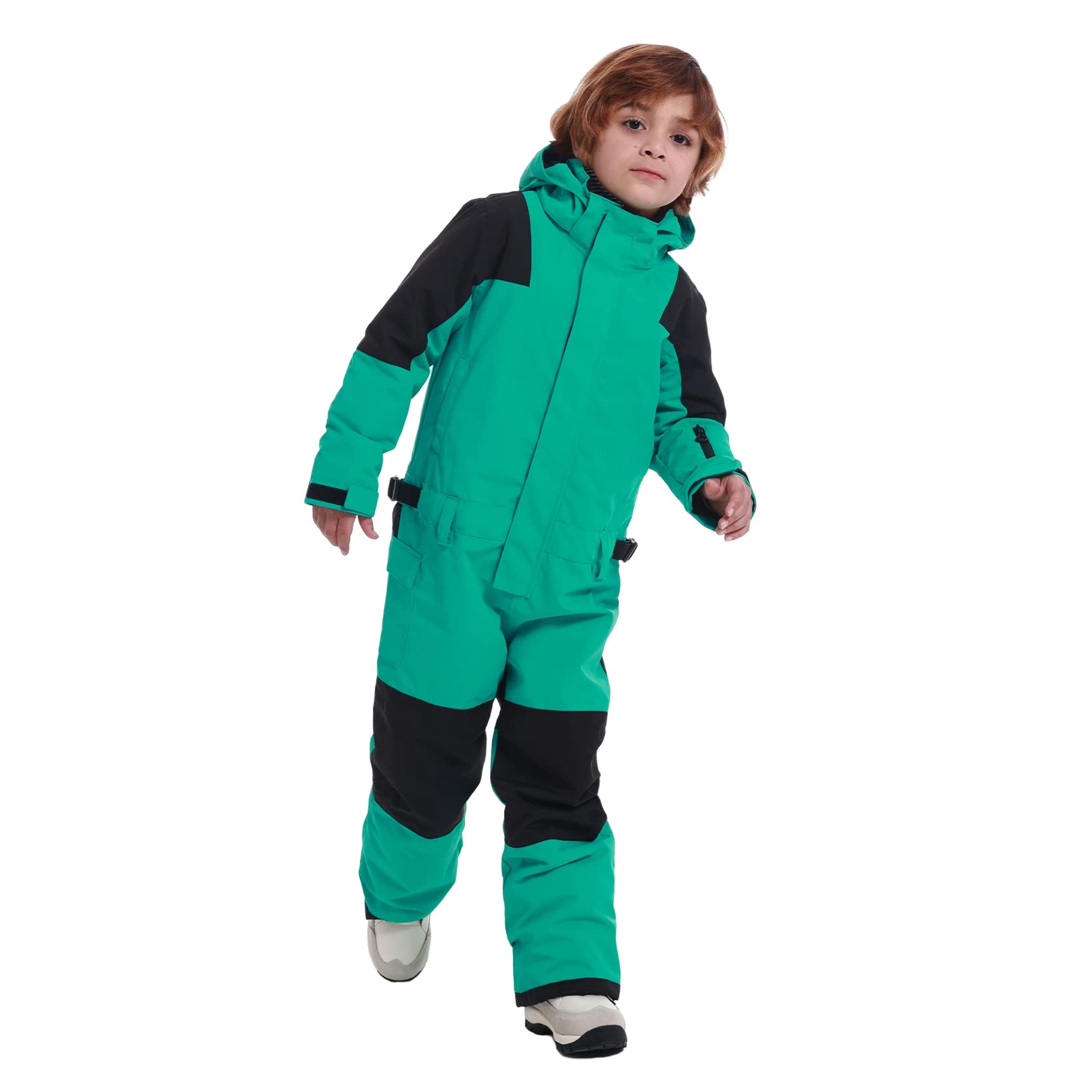 GSOU SNOW Kids Waterproof Windproof Ski Suit - One Piece Snowsuit for Boys & Girls, Winter Snowboard Jumpsuit Coveralls for Skiing, Snow Play & Outdoor Activities