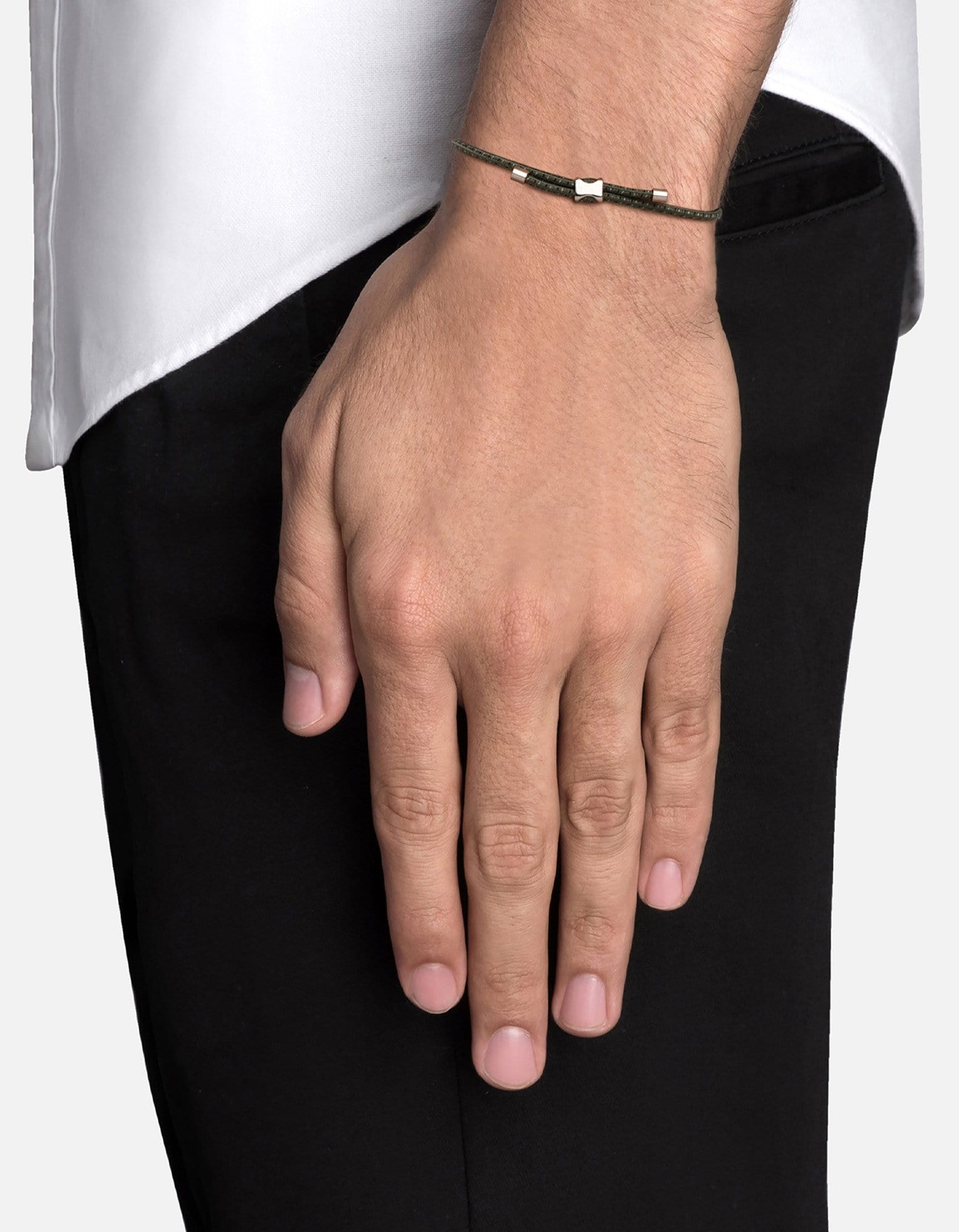 Orson Pull Bungee Rope Bracelet - Adjustable Sterling Silver Jewelry for Men & Women - Perfect for Outdoor Activities, Workouts and Everyday Wear