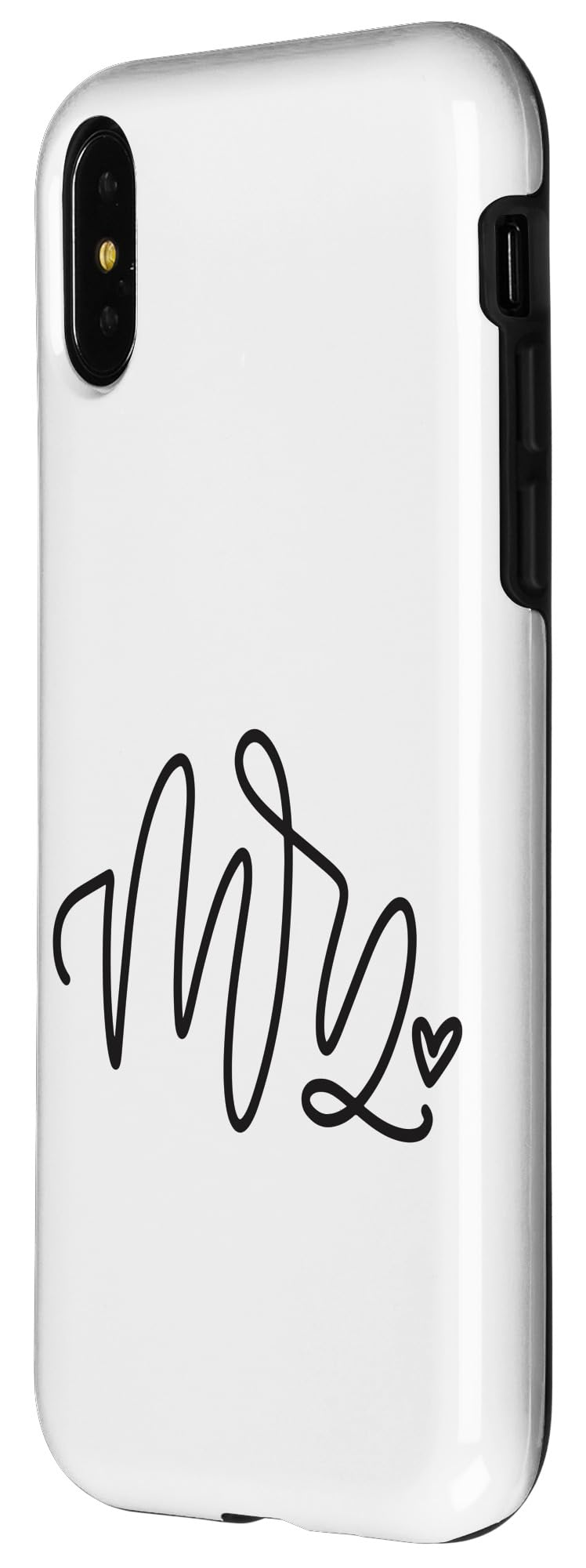 iPhone X/XS White Phone Case - Slim Protective Cover for iPhone X & XS - Perfect Wedding Gift for Bride & Groom - Cute & Elegant Design JLZ014 - Ideal for Weddings, Anniversaries & Special Occasions
