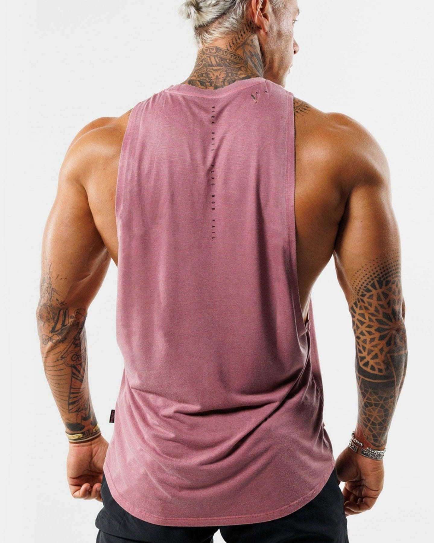 MOTO DISTRESSED BRO TANK TOP - Red Vintage Style Muscle Tee for Men | Gym Workout, Streetwear Fashion, Casual Summer Outfit
