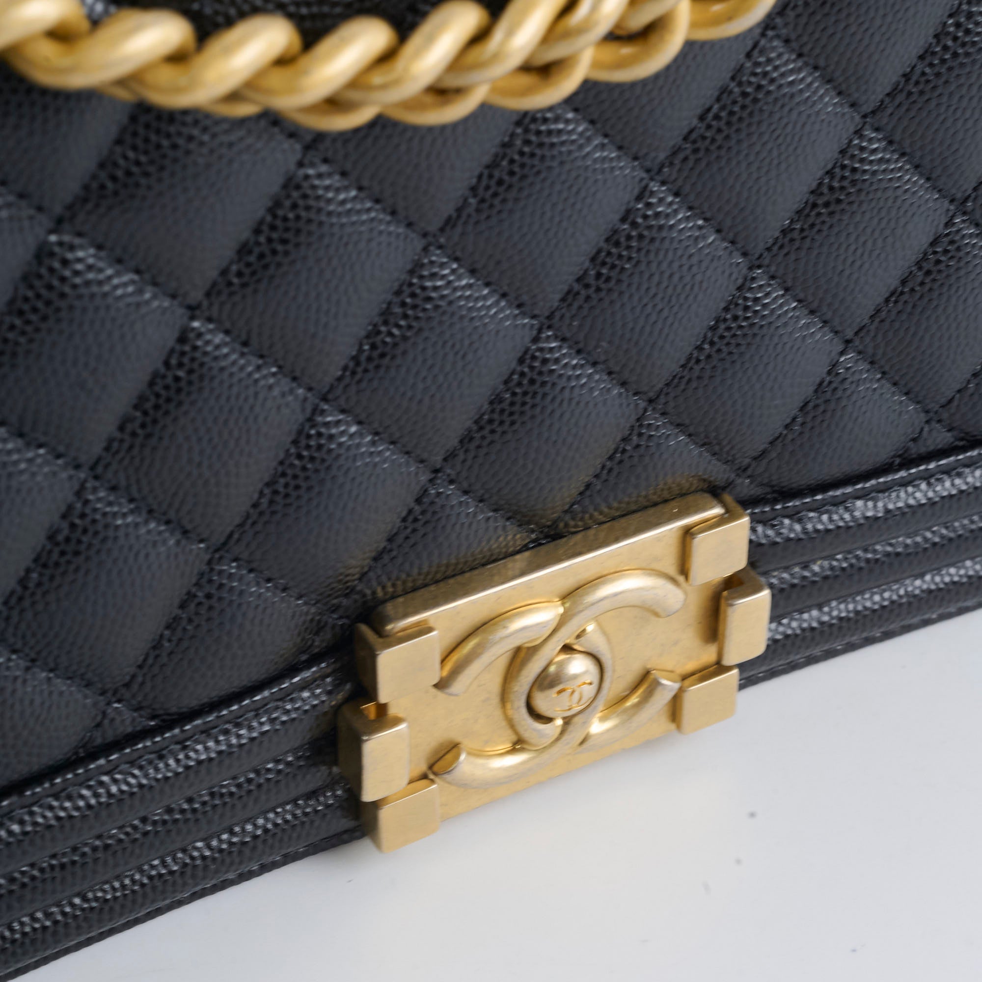 Chanel Caviar Leather Old Medium Flap Bag Black - Classic Quilted Crossbody Purse for Women | Perfect for Work, Evening Events & Luxury Fashion Accessories