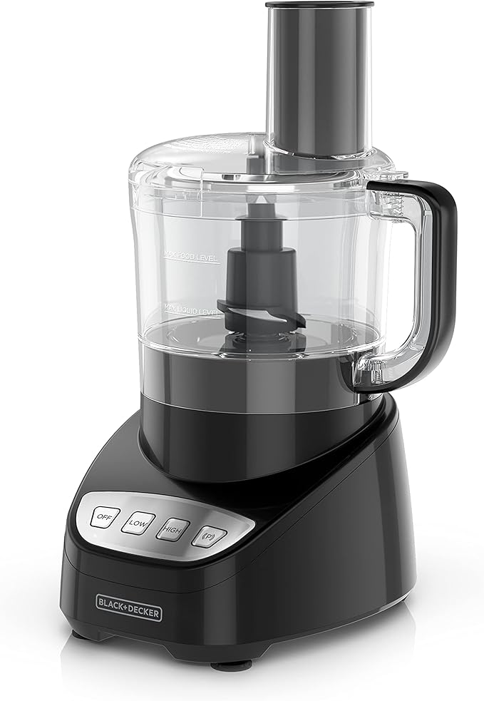 8 Cup Food Processor - Easy Assembly, Powerful Blending & Chopping for Smoothies, Dips & Meal Prep - Perfect for Home Kitchens & Small Batch Cooking