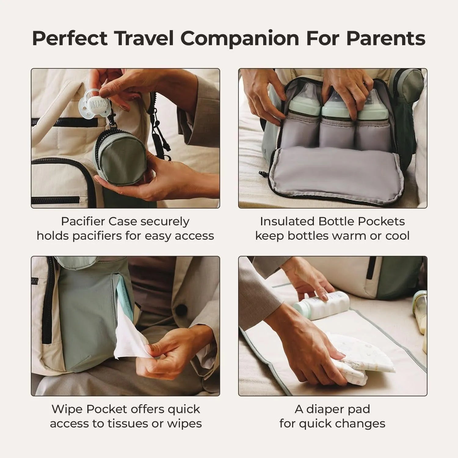 Paz 25L Waterproof Diaper Backpack for Baby Essentials - Perfect for Travel, Daycare & Parenting On-the-Go