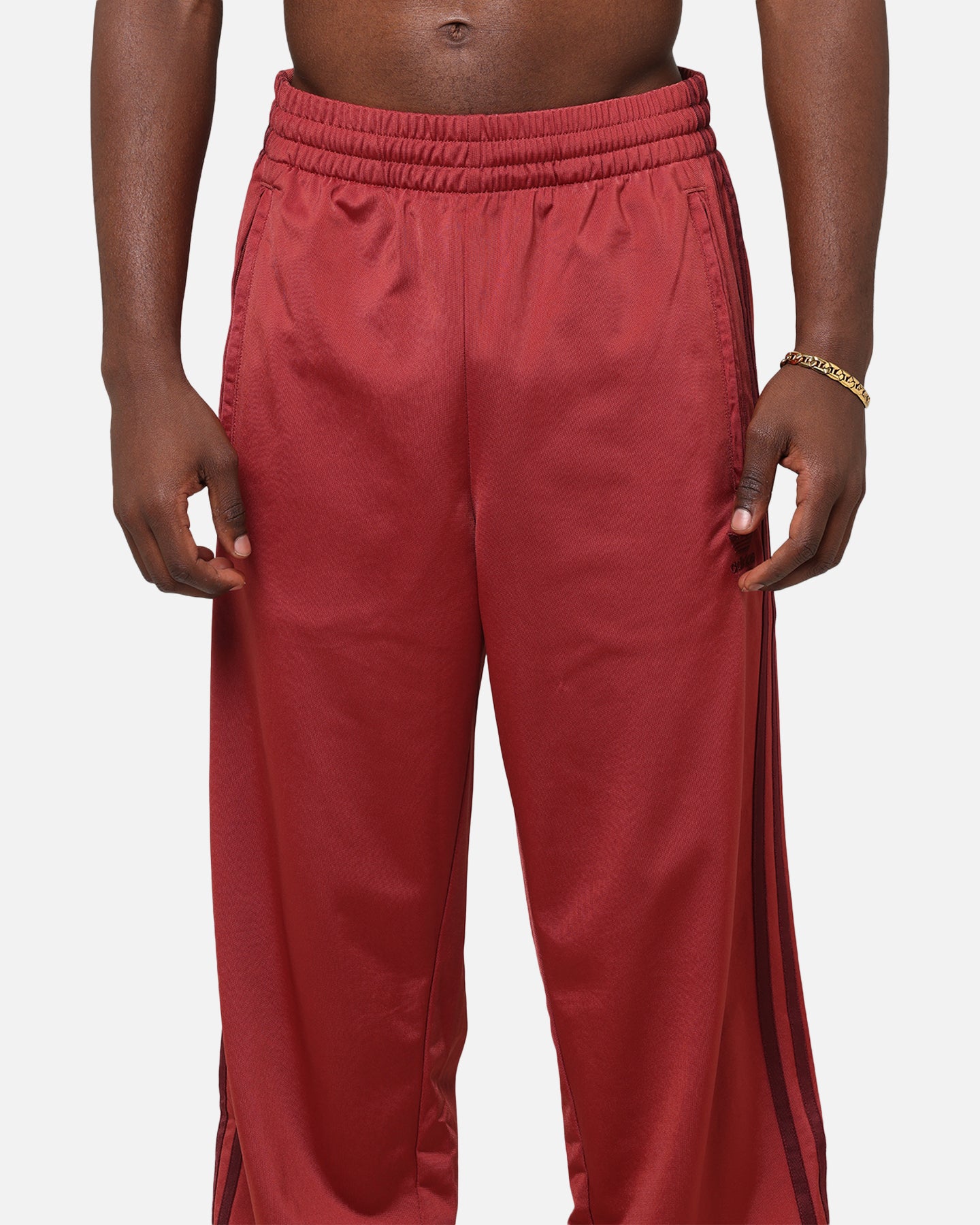 Adidas Firebird Track Pants for Women - Ruby Red Retro Athletic Joggers - Casual Streetwear & Gym Workout Pants