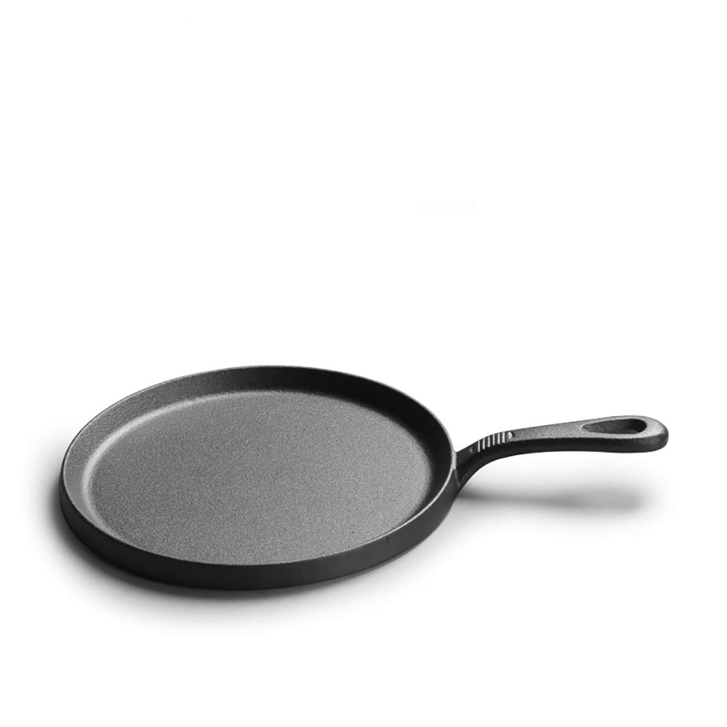 10-Inch Pre-Seasoned Cast Iron Griddle Pan - Perfect for Pancakes, Crepes, BBQ & Stovetop Cooking - Ideal for Camping, Outdoor Grilling & Home Kitchen Use
