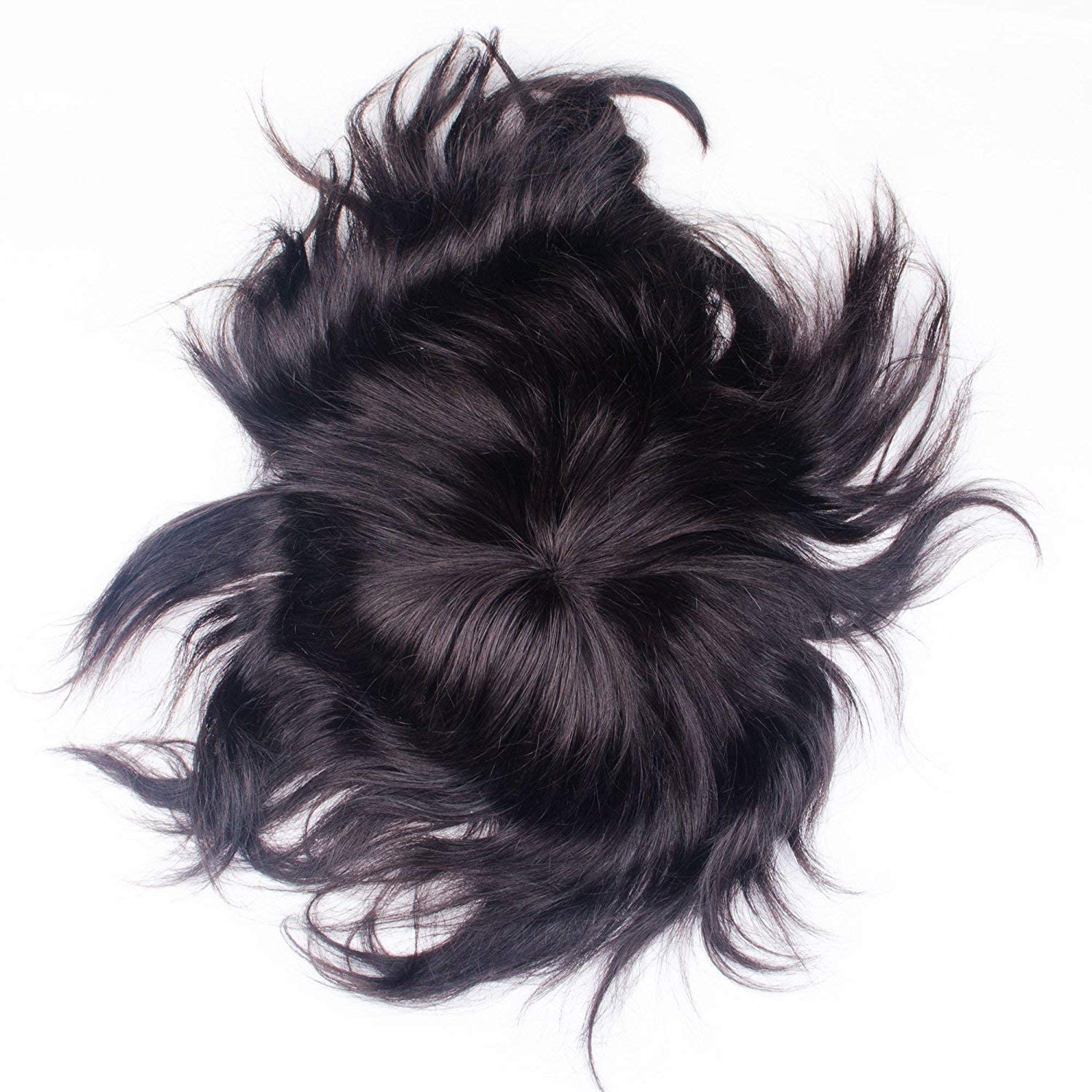 Mirage Hair Patch for Men - 9x7 Natural Black Toupee Hair System & Wigs for Hair Styling & Thinning Hair - Perfect for Daily Wear, Parties & Special Occasions