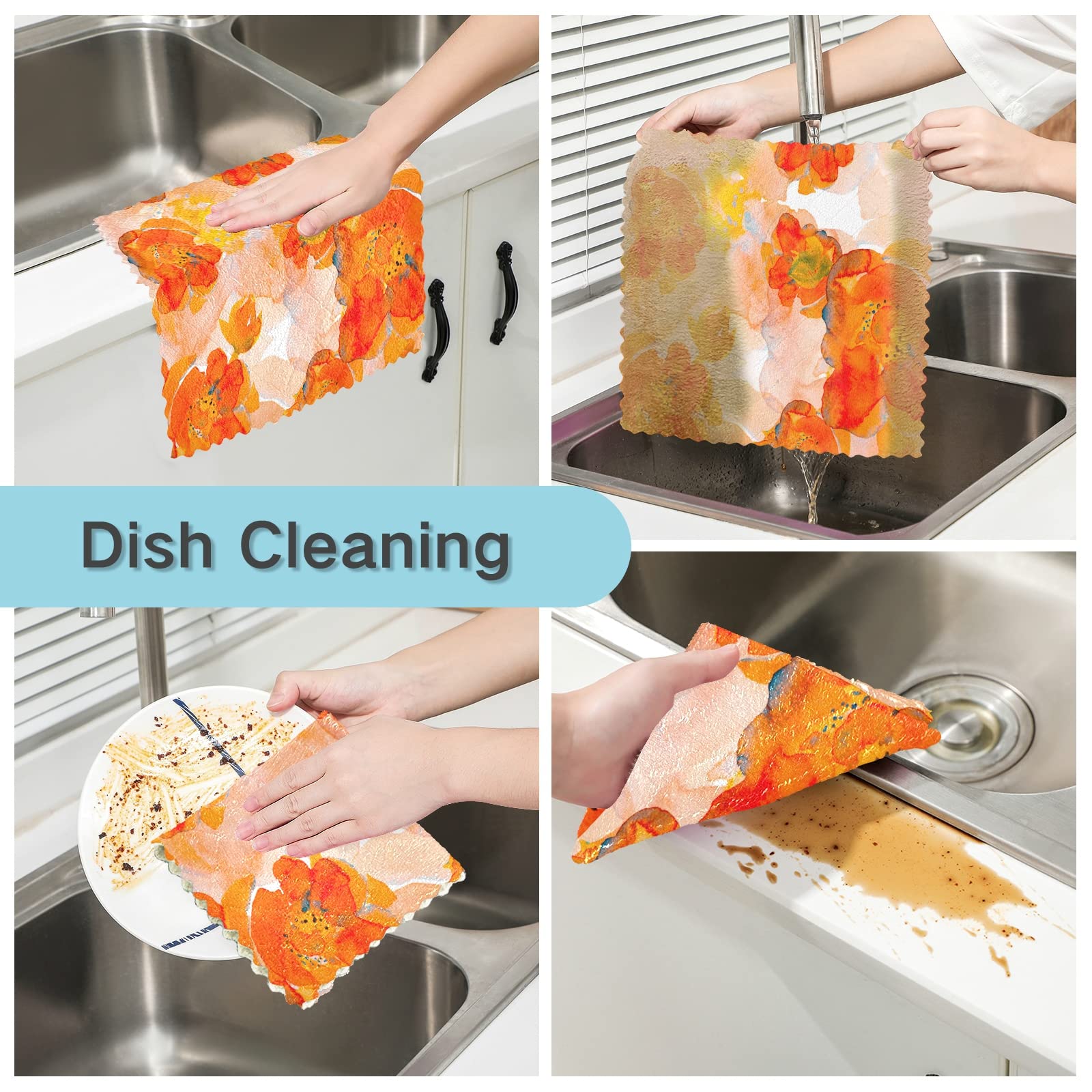 **ALAZA Super Absorbent Dish Towels Set of 6 - 11