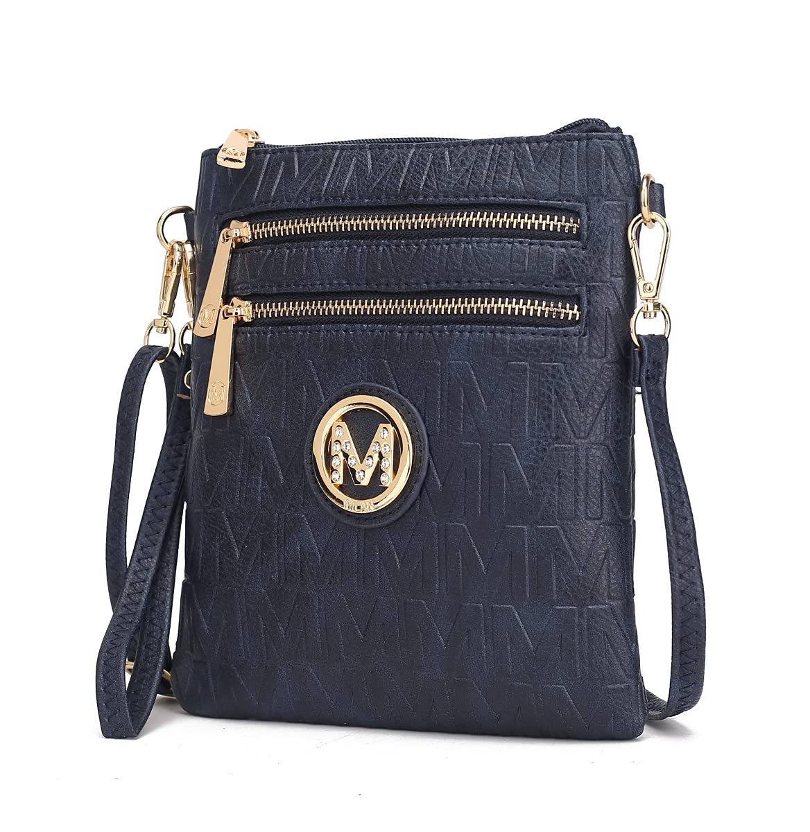 Scarlett Crossbody Bag for Women by MKF - Stylish Navy Blue Leather Purse with Adjustable Strap, Perfect for Work, Travel & Everyday Use