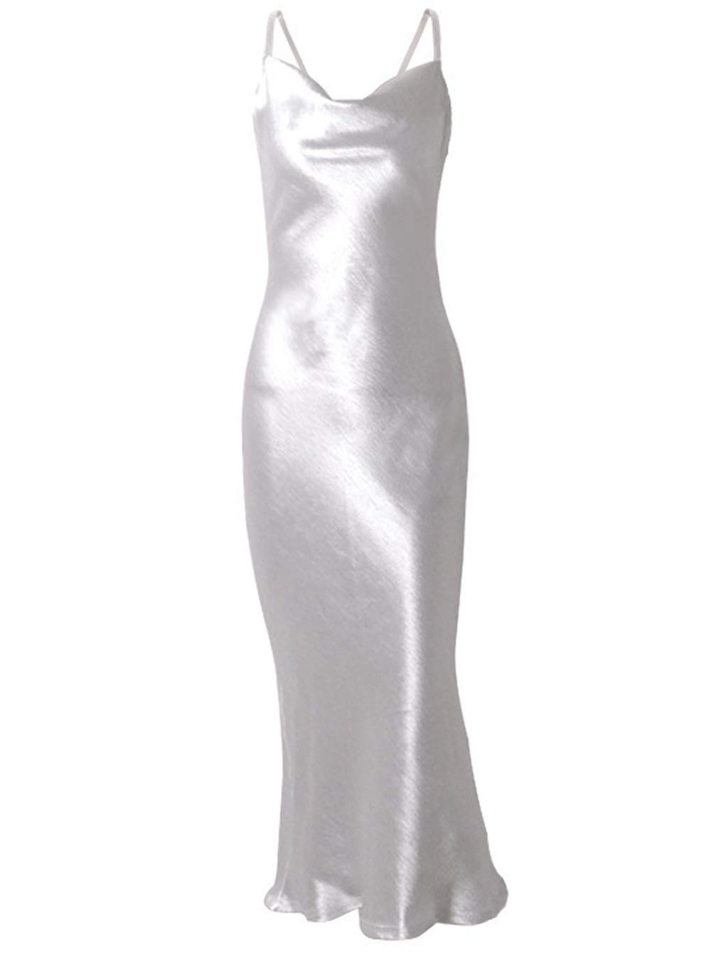 Elegant Women's Bodycon Dress Sleeveless Backless Maxi Mermaid Dress for Beach Party, Evening Out, and Special Occasions