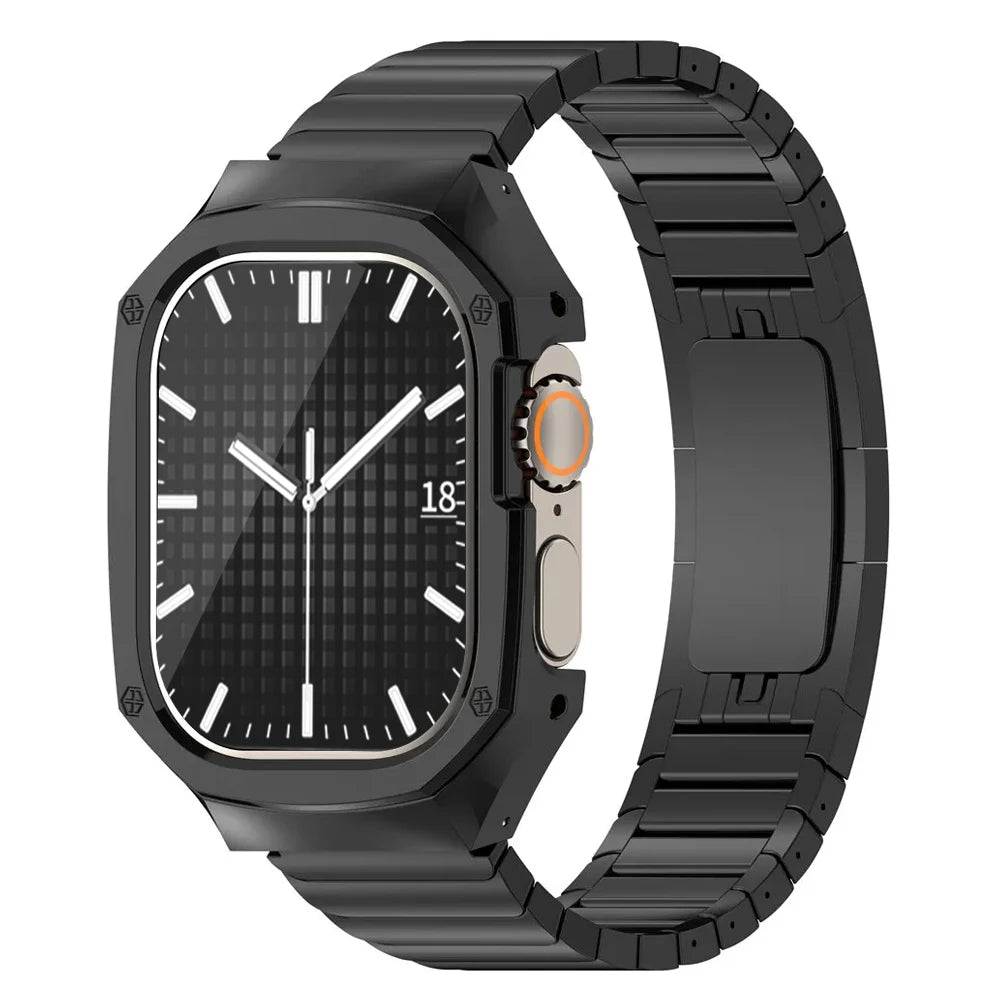 UltraDefender SteelShield Durable Stainless Steel Band for Apple Watch Ultra - Perfect for Outdoor Sports, Workouts & Everyday Wear
