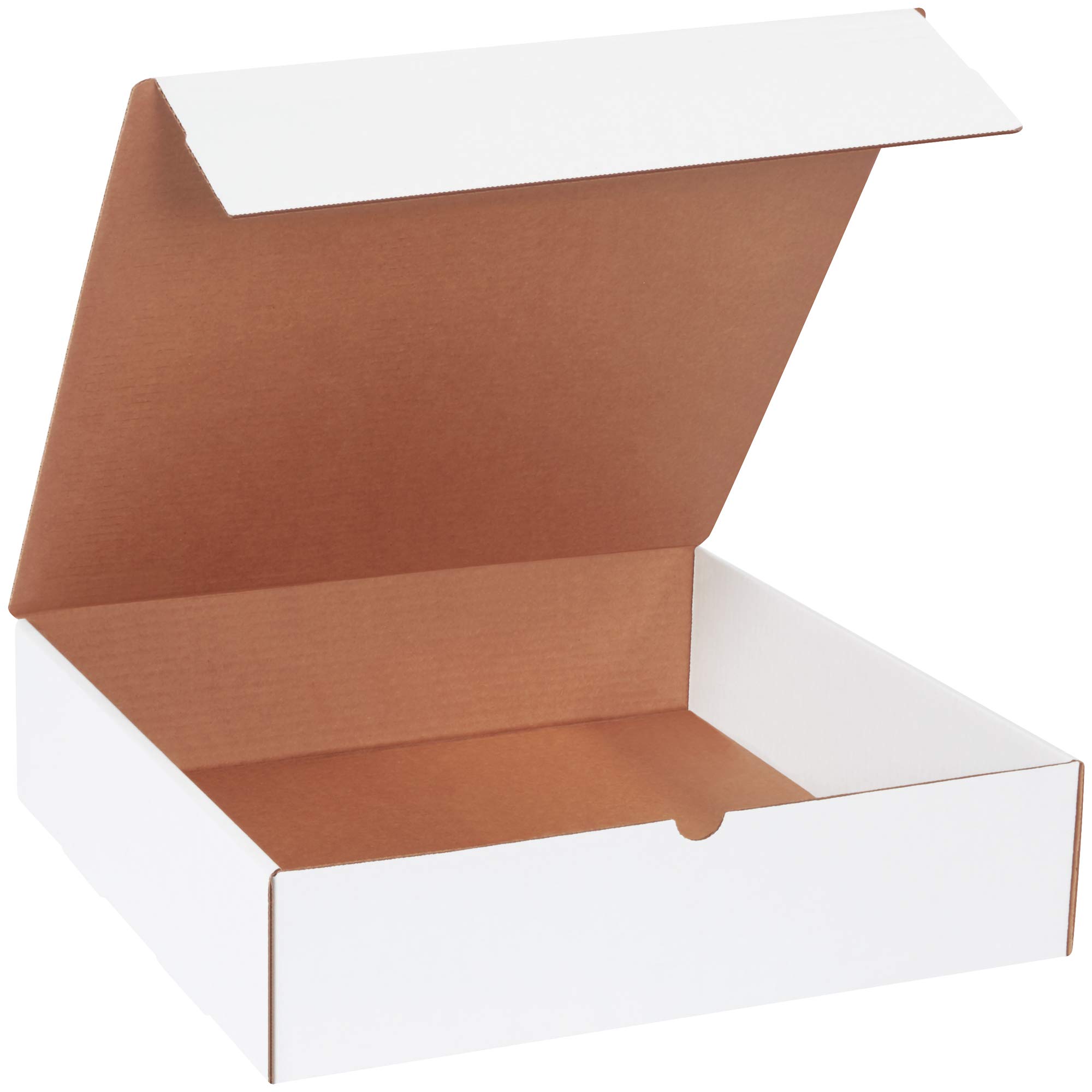 BOX USA BML16164 16x16x4 Literature Mailers - White Pack of 25 | Secure Shipping for Books, Magazines & Documents | Perfect for Office, Library & E-commerce Packaging