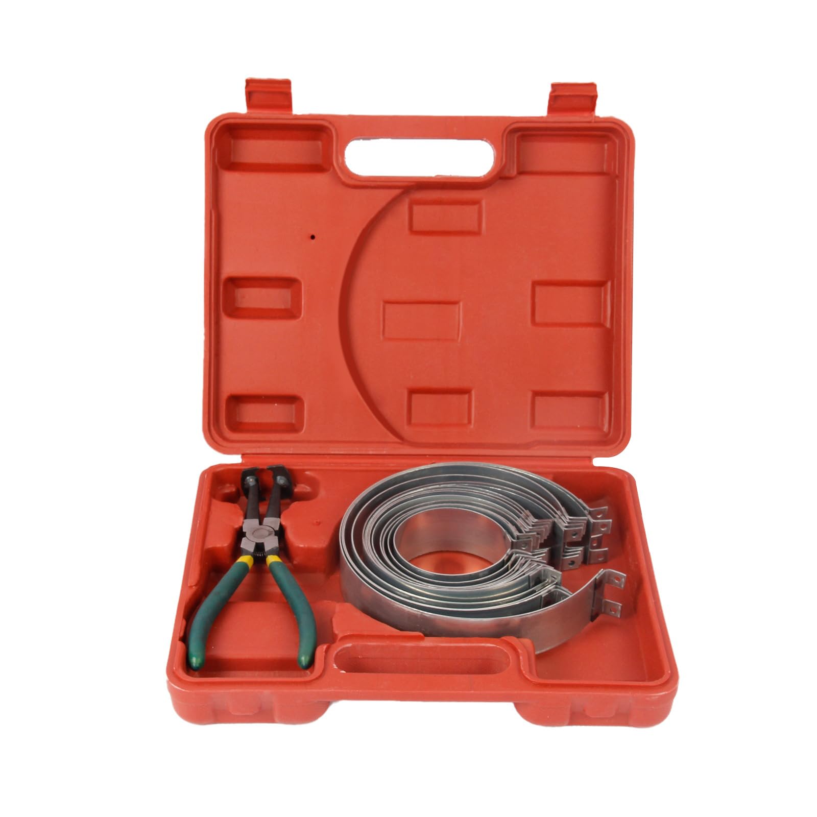 Automotive Engine Piston Ring Compressor Tool Kit with 1 Pliers & 14 Piston Rings - Professional Car & Truck Engine Repair Tool for DIY Mechanics & Auto Shops