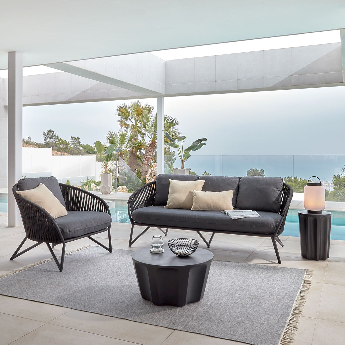 Branzie Outdoor Arm Chair - Comfortable Patio Lounge Chair for Garden, Poolside, and Backyard Relaxation - Durable Weather-Resistant Design for Outdoor Use