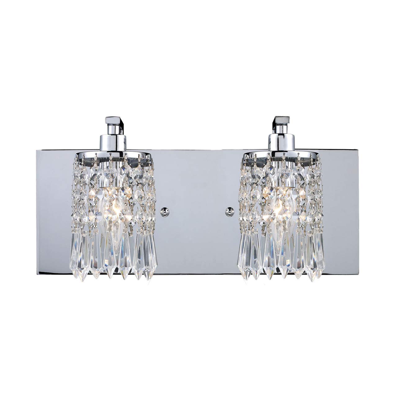 Elk 11229/2 Optix 2-Light Bathroom Vanity Light in Polished Chrome - Perfect for Modern Bathroom & Powder Room Lighting