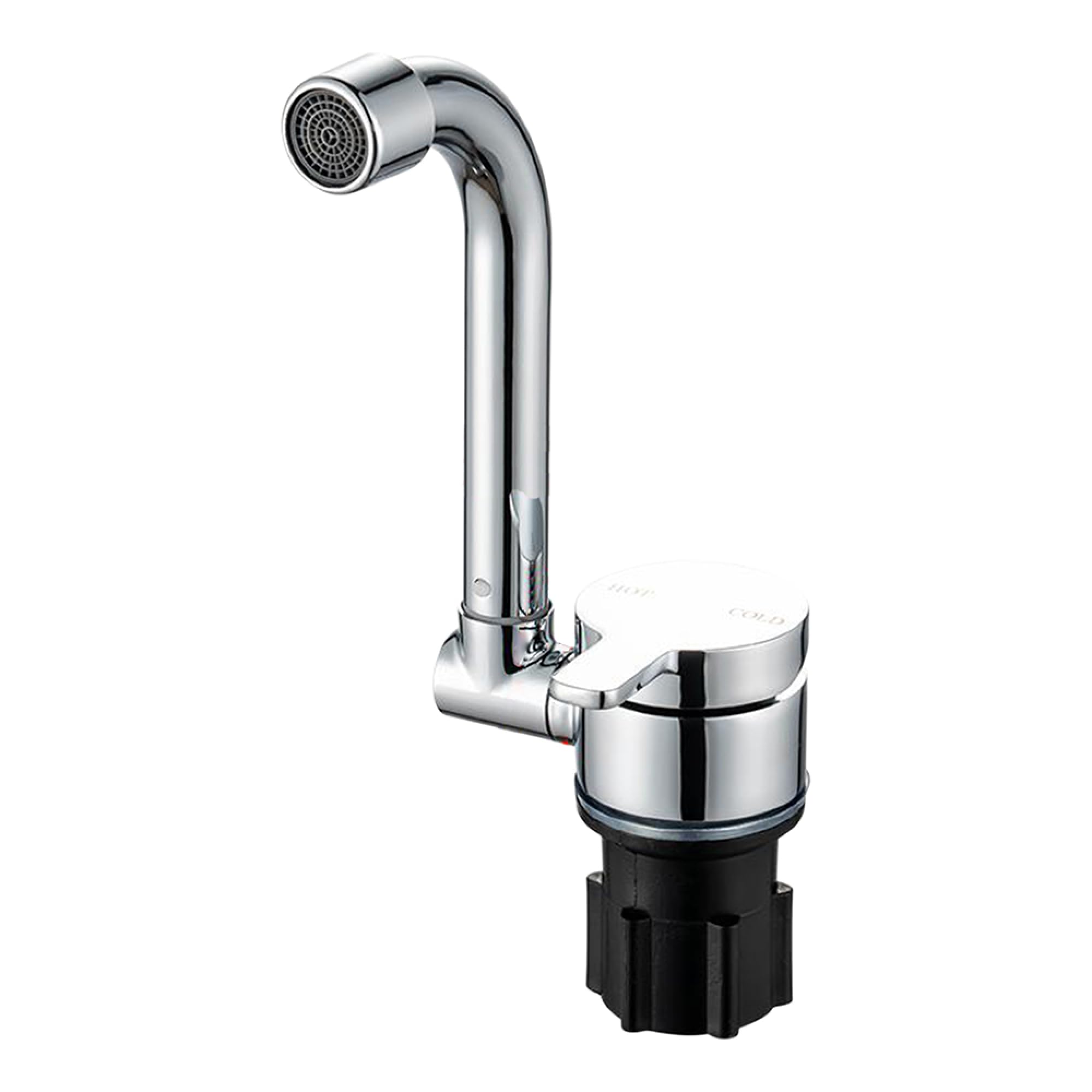 360° Rotating Foldable Kitchen Faucet - Single Handle Hot & Cold Water Mixer Tap with Copper Construction for RV, Boat, Camper & Tiny Homes | Perfect for Small Space Living, Outdoor Adventures & Mobile Kitchens