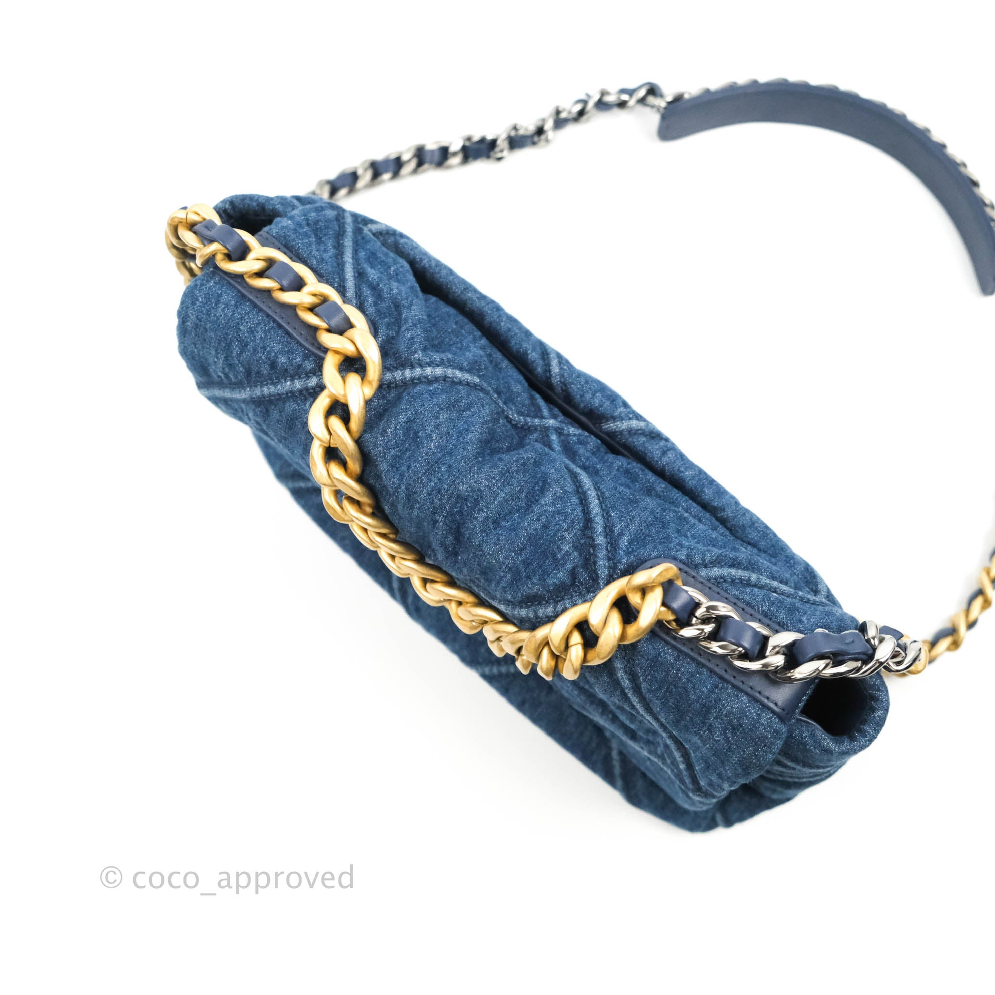 Chanel 19 Small Denim Handbag with Mixed Hardware - Luxury Designer Crossbody Bag for Women, Perfect for Everyday Use & Special Occasions