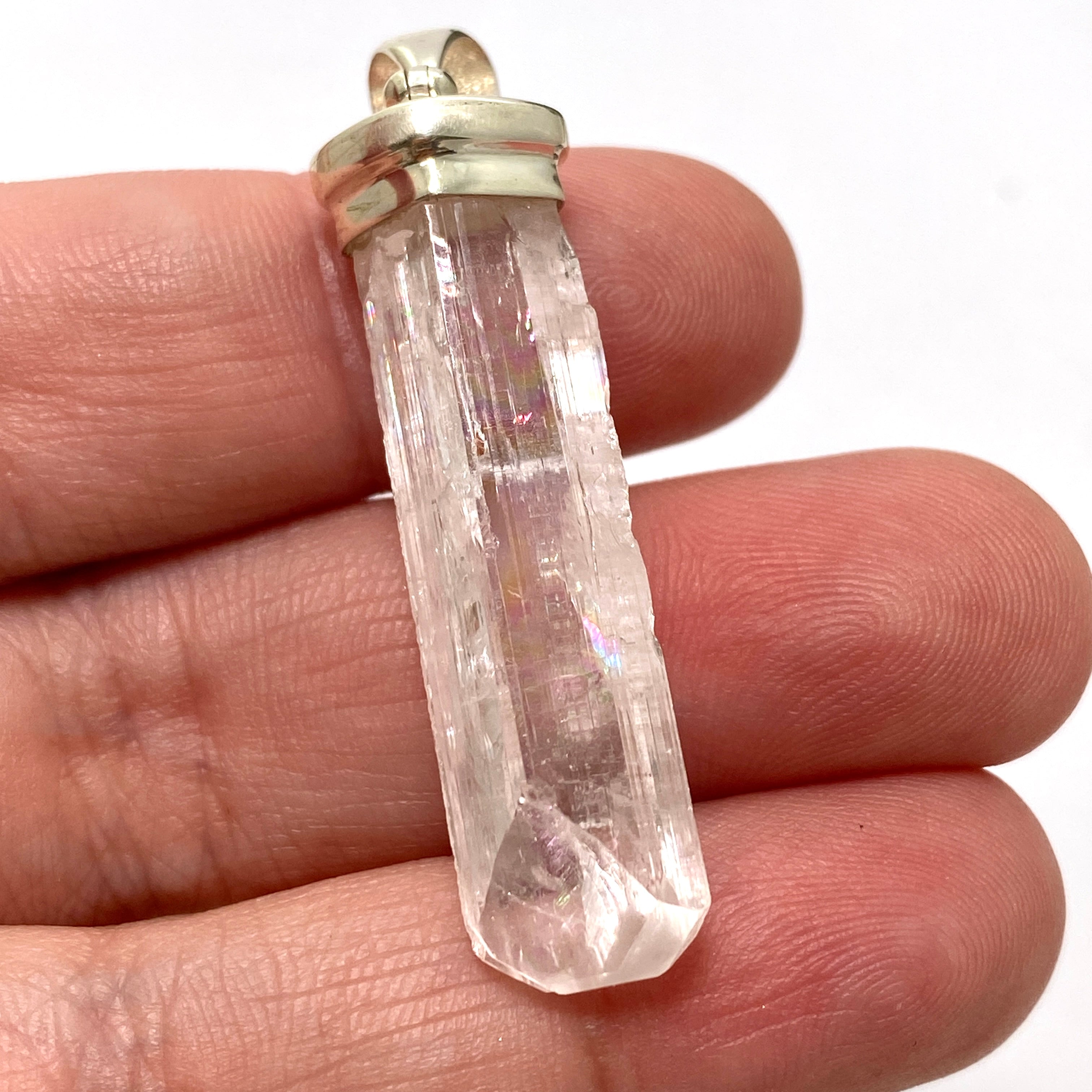 Natural Danburite Raw Crystal Pendant Necklace - Healing Stone Jewelry for Meditation, Energy Work & Spiritual Gifts (GPJ11)