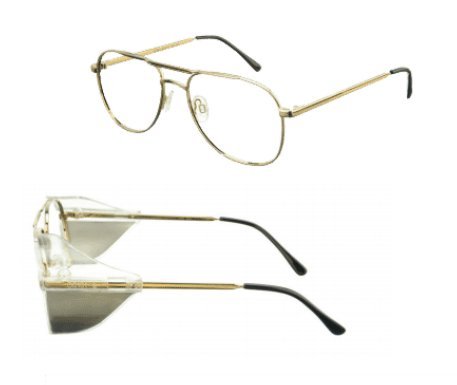 Radiation Protection Glasses - Metal Aviator Style Lead X-Ray Safety Eyewear RE-003 with Anti-Reflective Coating | Perfect for Dentists, Radiologists & Medical Professionals
