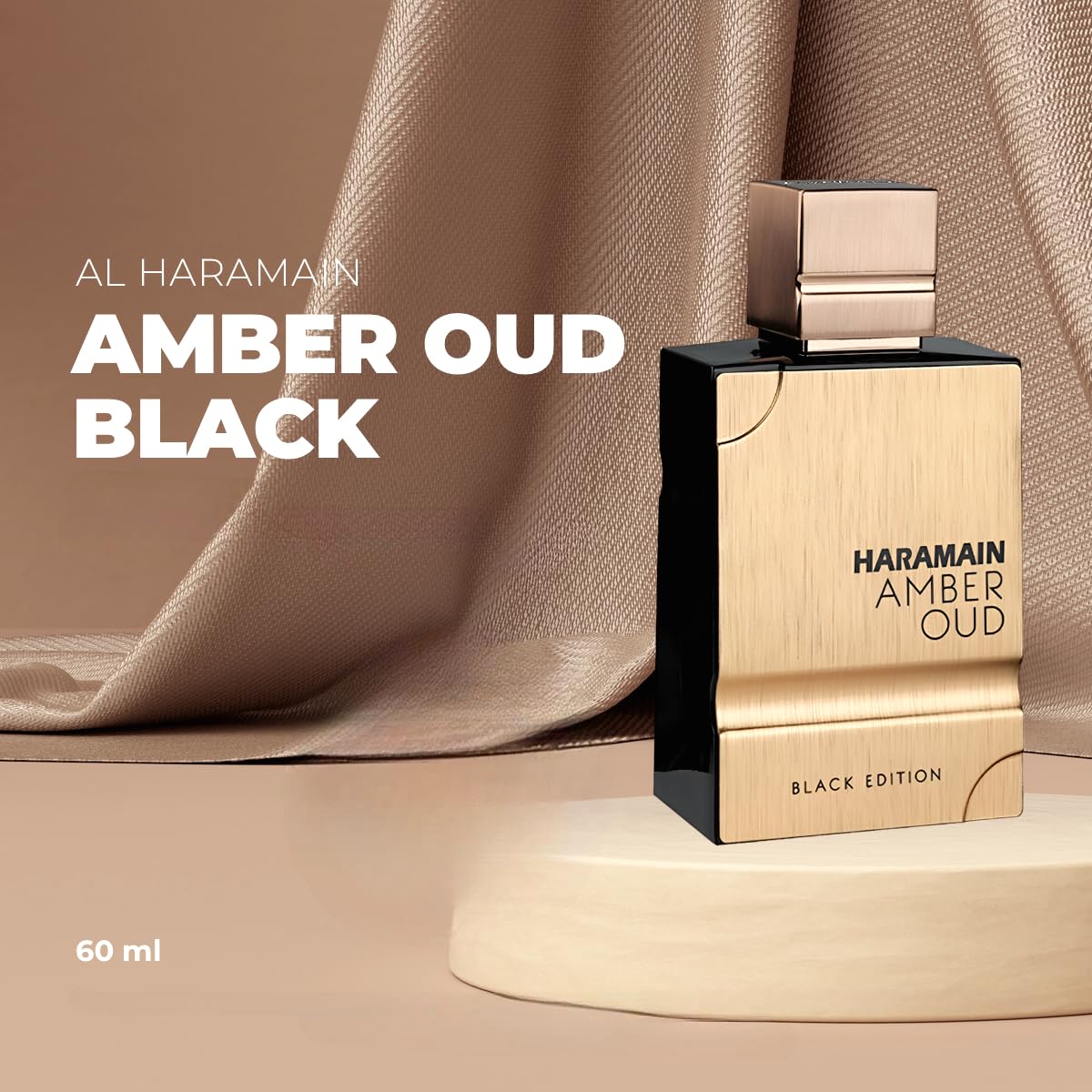 Al Haramain Amber Oud Black Edition Unisex Eau de Parfum Spray - 2.0 oz / 60ml - Long Lasting Luxury Fragrance for Men & Women - Perfect for Date Night, Special Occasions & Daily Wear