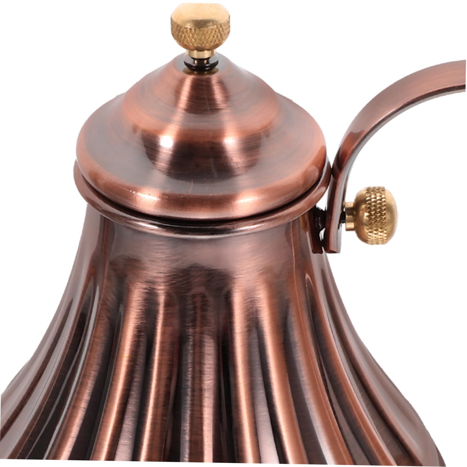 Premium Cabilock 420ml Stainless Steel Gooseneck Kettle - Whistling Stovetop Teapot for Pour Over Coffee & Tea Brewing | Heavy Duty Bronze Hot Water Kettle Perfect for Home, Office & Camping Use