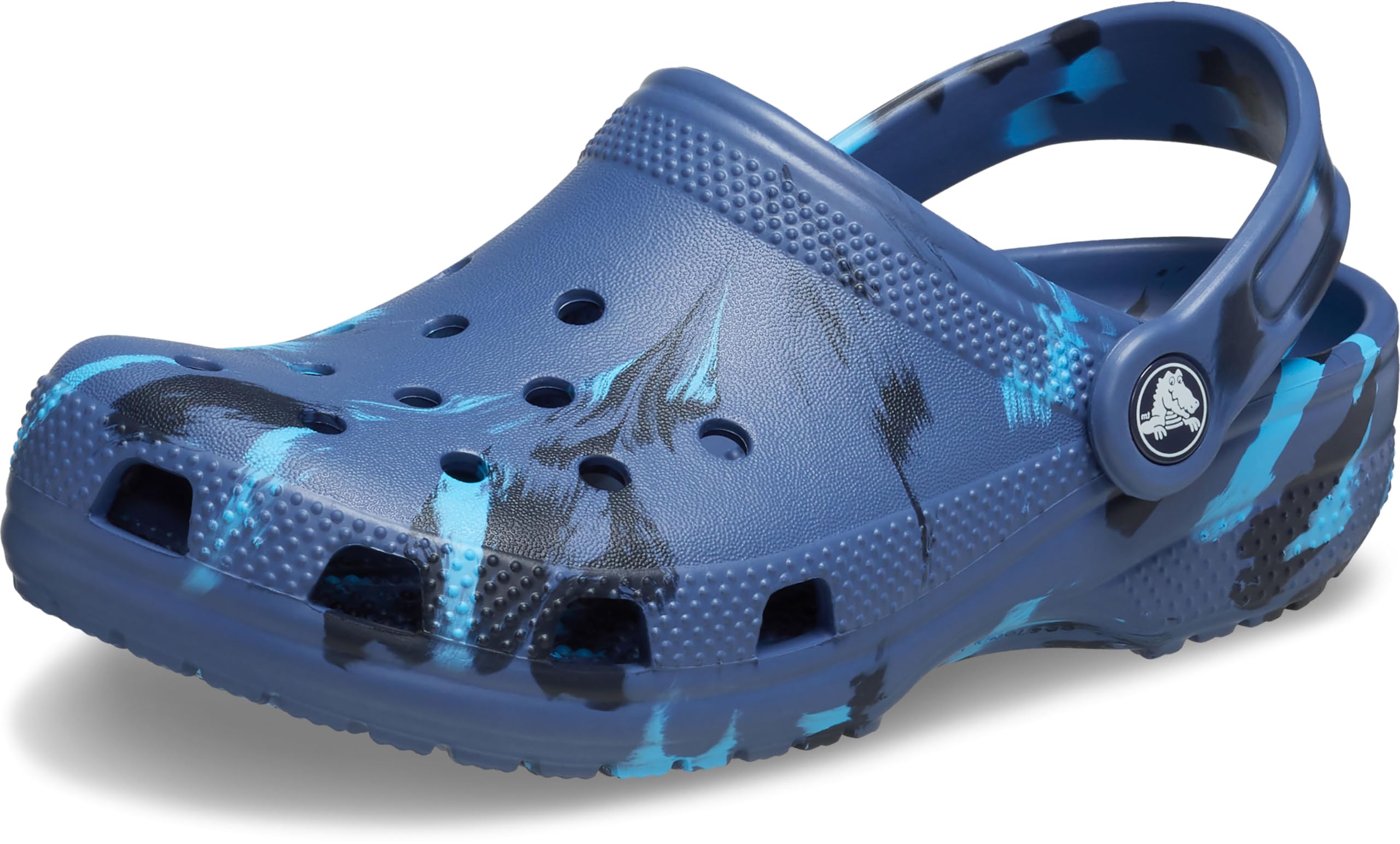 Crocs Kids' Classic Marbled Tie-Dye Clog | Lightweight Comfortable Slip-On Water Shoes for Boys & Girls | Perfect for Beach, Pool, and Outdoor Play