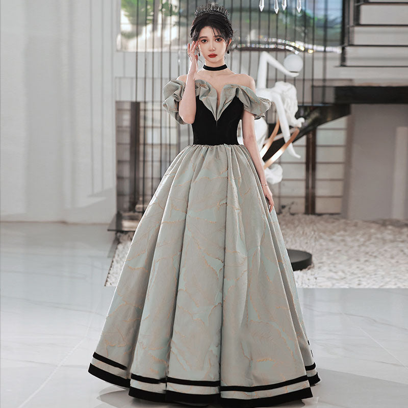 Elegant Off-Shoulder Princess Prom Dress - Sweet 16 Birthday Party Gown - Long Formal Evening Dress for Homecoming, Quinceañera & Special Occasions