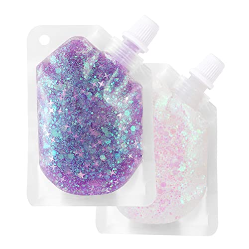 blue purple+white body glitter