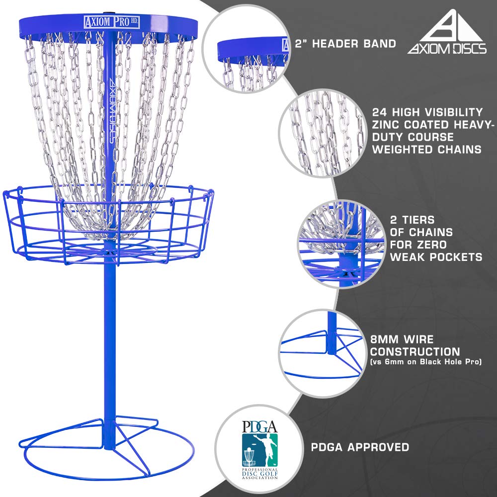 Axiom Discs Pro HD Disc Golf Basket - Professional Portable Disc Golf Target for Outdoor & Backyard Practice | Perfect for Tournaments, Training, and Family Fun