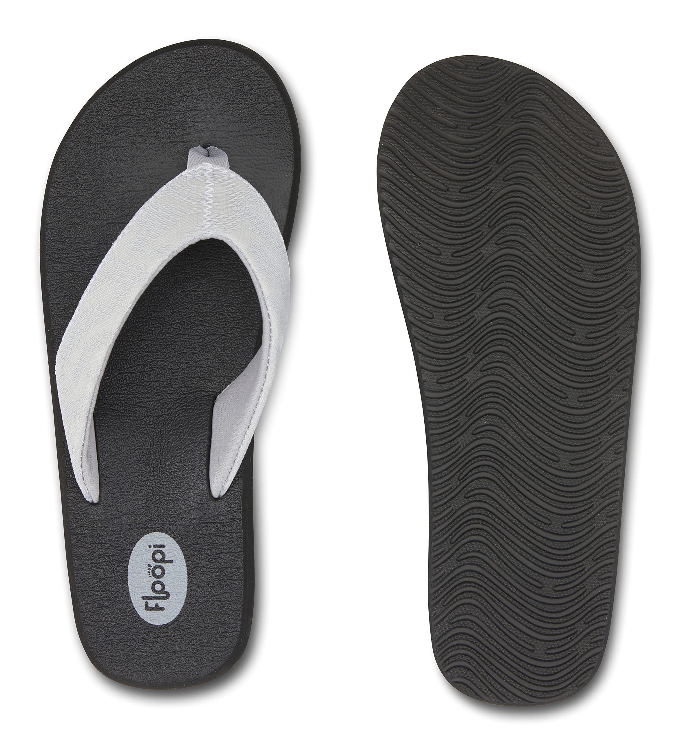 Floopi Women's Flip Flops - Comfortable Yoga Sandals with Anti-Skid Soles for Beach, Pool, Spa & Indoor/Outdoor Use | Ladies Thong Sandals for Walking, Travel & Relaxation