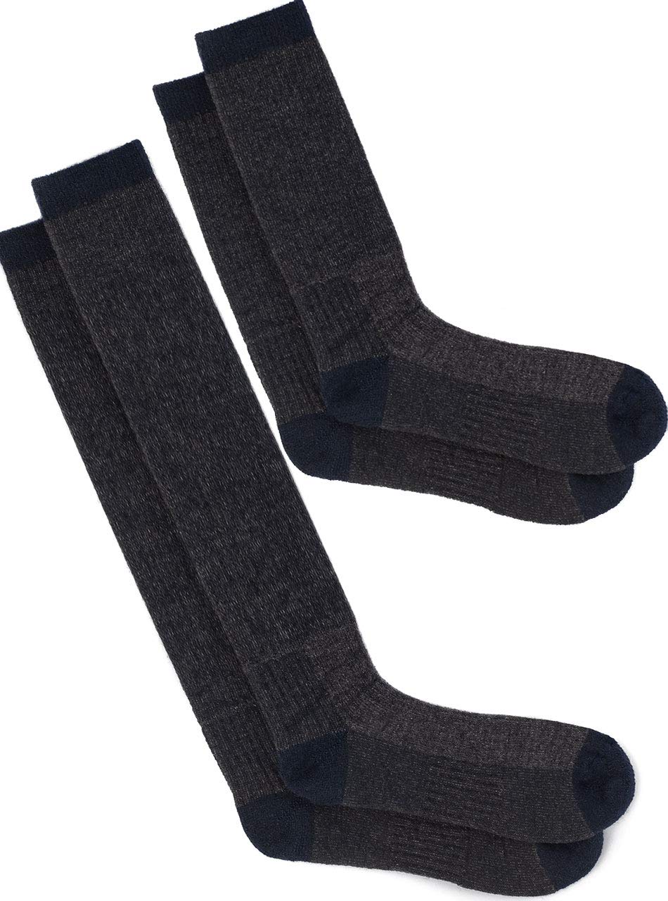 Premium Alpaca Wool Socks for Men & Women - Heavy Duty Winter Work Socks with Terry Lining | Warm Cold Weather Hiking, Hunting & Outdoor Activities Socks