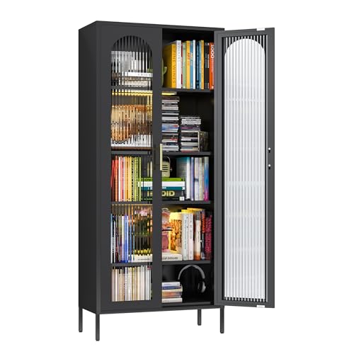 Fluted Glass Cabinet