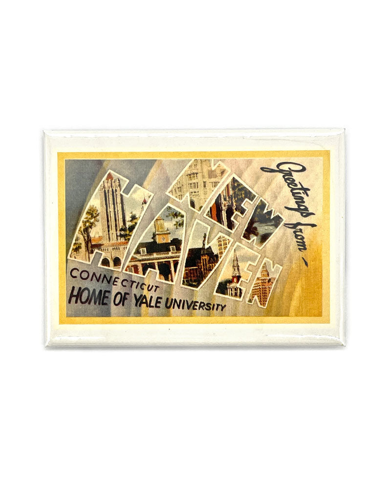 Greetings From New Haven Magnet - Premium Souvenir Fridge Magnet for Travel Lovers & Collectors - Perfect for Refrigerators, Lockers & Office Decor