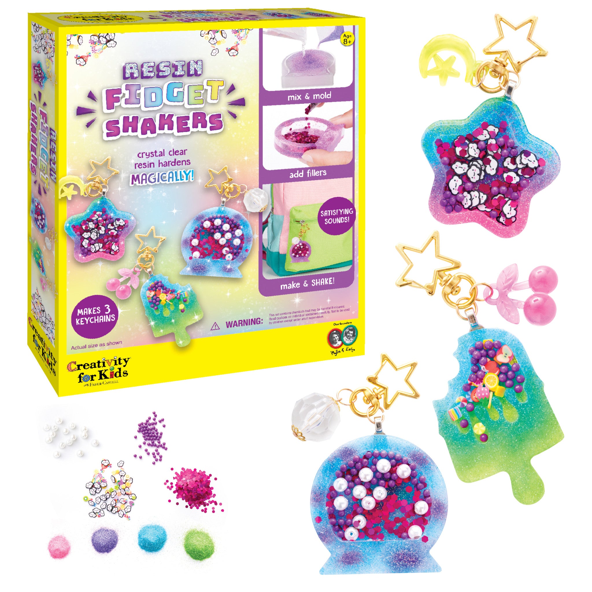 Sensory Fidget Toys - Resin Stress Relief Shakers for Anxiety & Focus (6336000) - Perfect for ADHD, Autism & Office Work