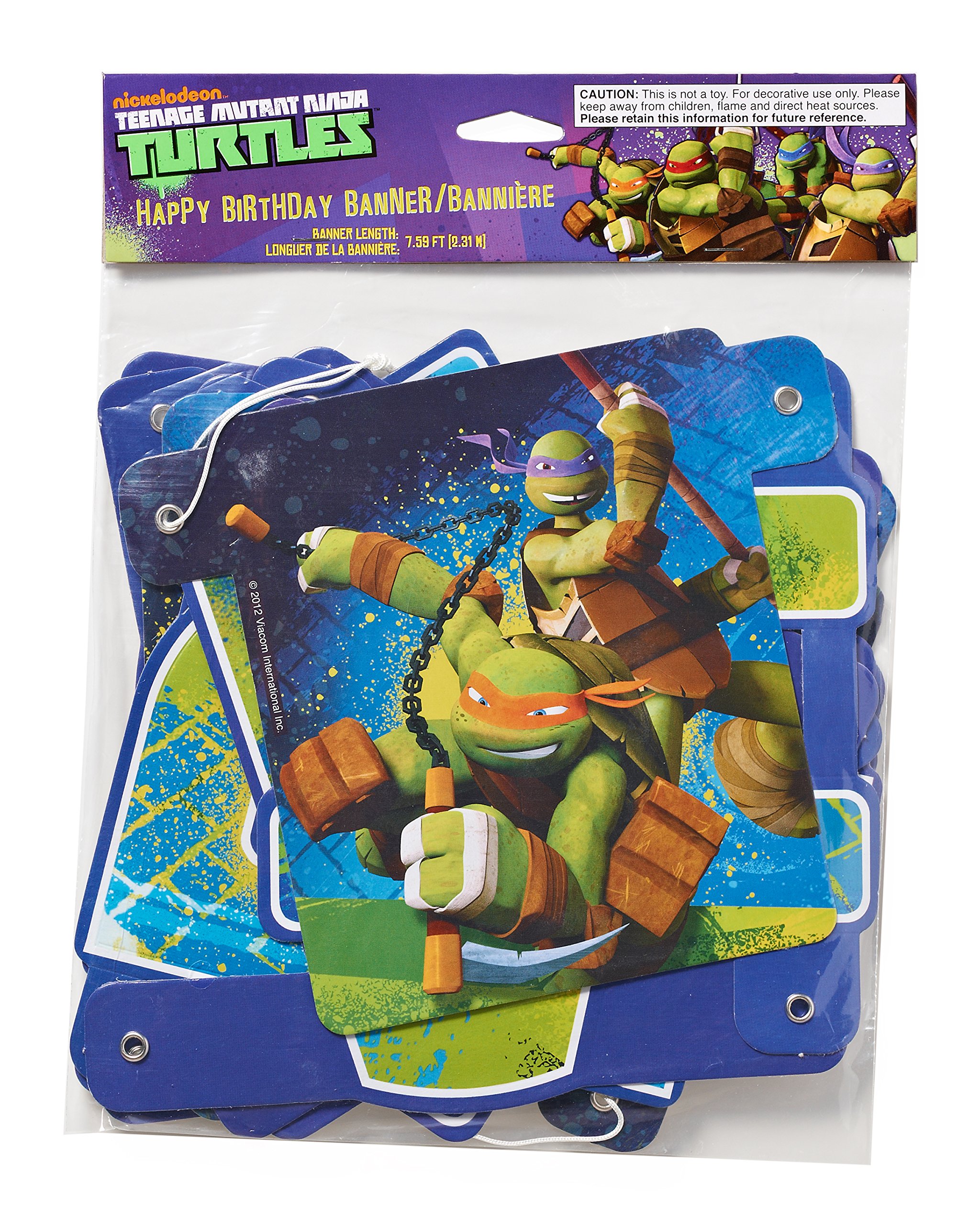 Teenage Mutant Ninja Turtles Birthday Party Banner - TMNT Themed Party Decorations for Kids Birthday Celebrations, Baby Showers & Special Events