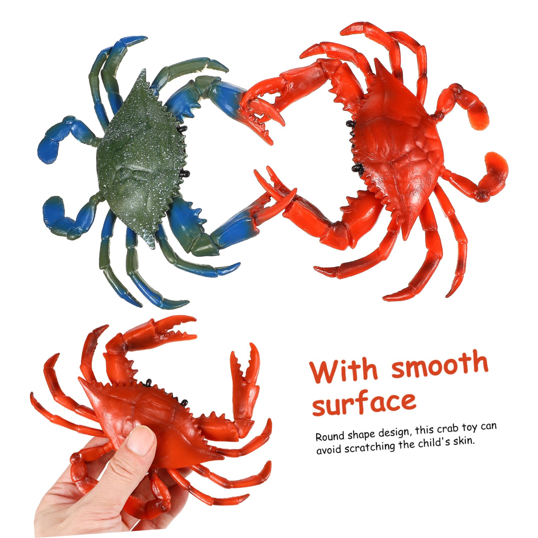 iFundom 16 Pcs Kids Water Play Toy Set - Plastic Crab & Sea Animal Figures for Pool, Beach & Bath Time Fun - Safe PVC Ocean Creatures for Toddlers & Children