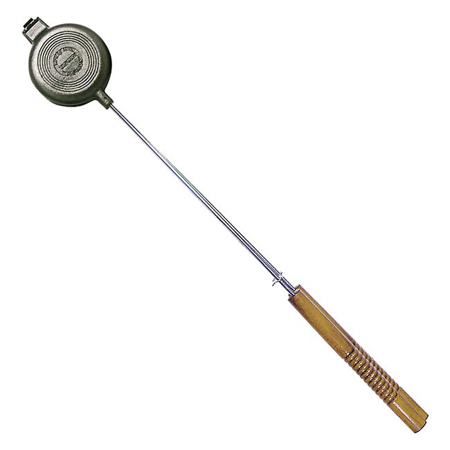 Cast Iron Round Pie Iron for Campfire Cooking - Perfect for Outdoor, Backyard, Camping & Fire Pit Use - Make Delicious Sandwiches, Pies & Desserts Over Open Flame